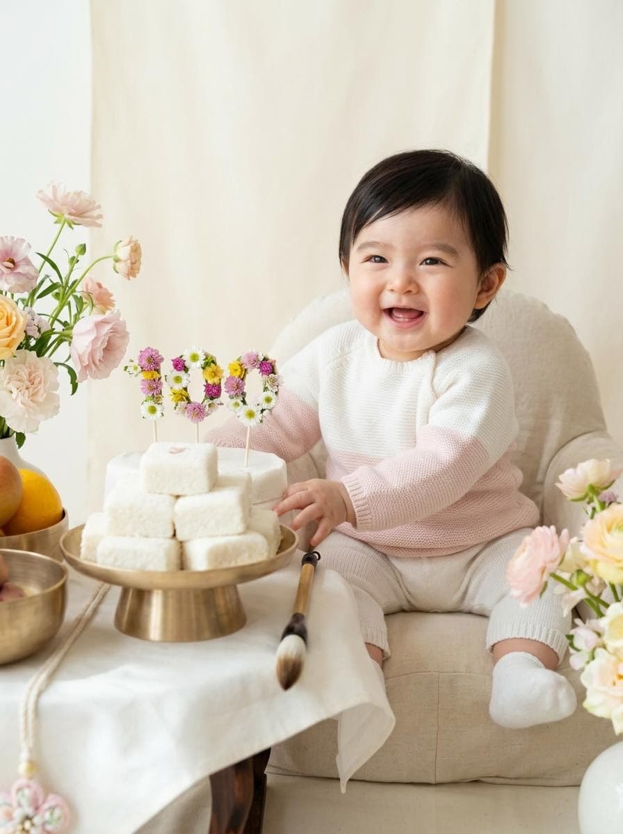 백일 꽃상 컨셉 예시